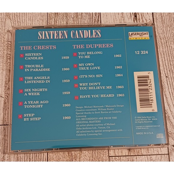 Sixteen Candles -The very best of The Crests and The Dupress - Picture 2 of 2